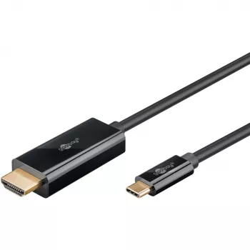 Goobay Καλώδιο USB-C σε HDMI 4K στα 60 Hz 1 m μαύρο - -βύσμα αρσενικό> HDMI (75696)