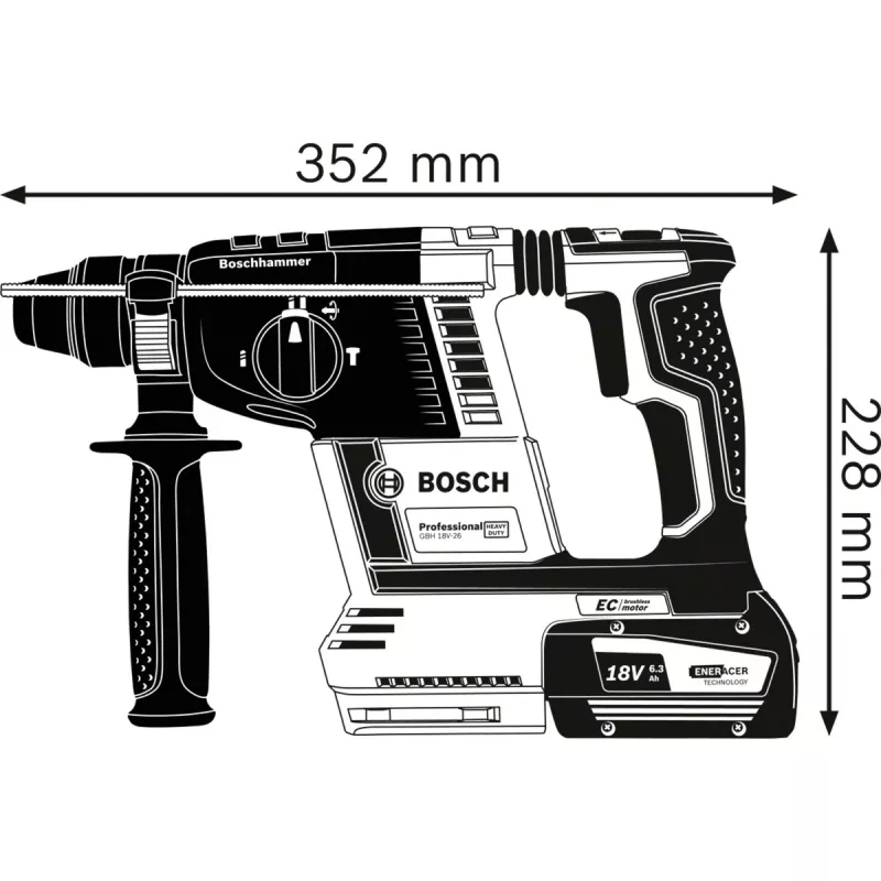 BOSCH. SDS+ σφυρί GBH 18V-26 Solo 2,6J