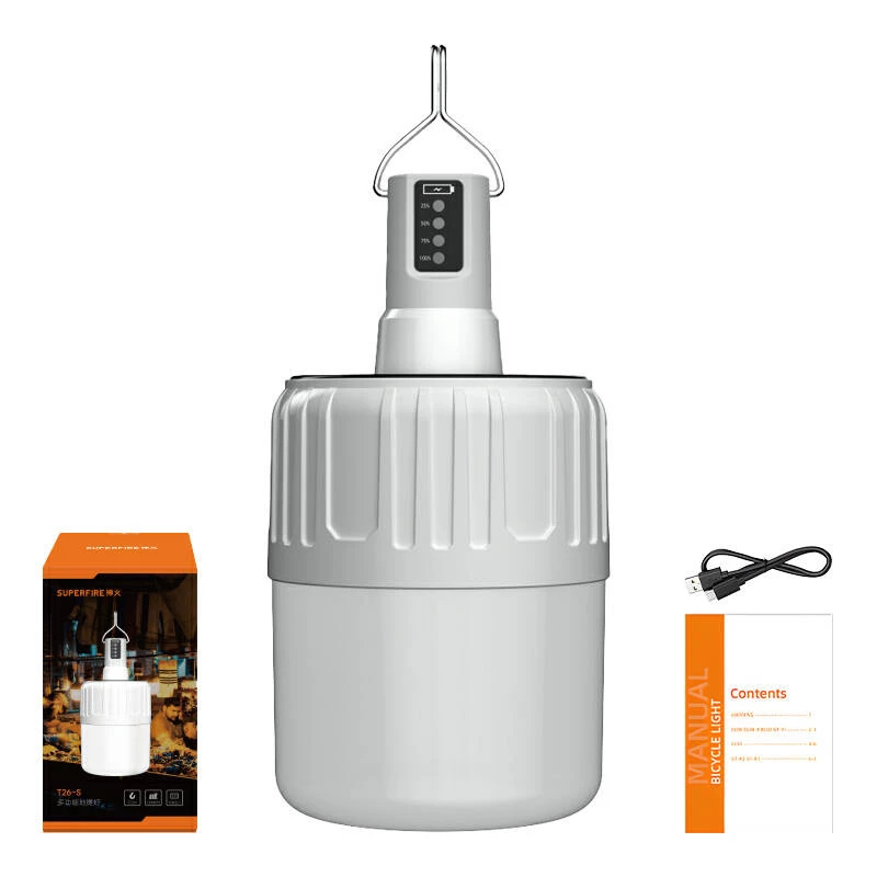 Φωτιστικό κάμπινγκ Superfire T26-S — 500 lm, ηλιακή φόρτιση, 18 W