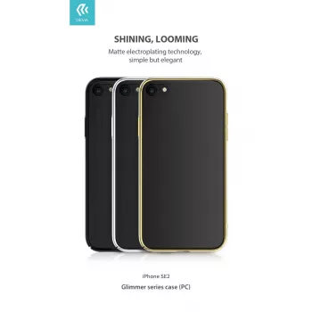 Προστατευτική θήκη Devia Glimmer Series για iPhone SE2, χρυσό, σκληρή πλάτη PC