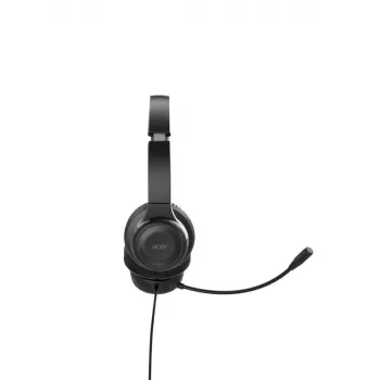 Acer AHW154 GP.HDS11.02D ενσύρματα ακουστικά γραφείου, στερεοφωνικά, σύνδεση jack, ενσωματωμένο εύκαμπτο μικρόφωνο, μαύρα