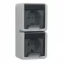 Πρίζα Schuko Gira 4780 30 — 250 V, 16 A, γκρι, πλαστικό κουτί