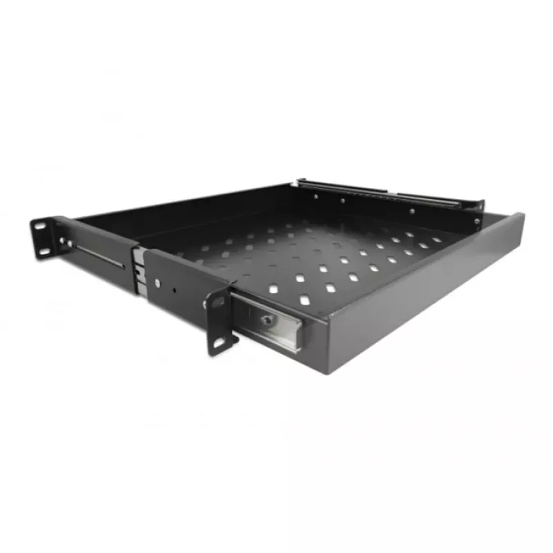 Delock - Συρτάρι rack - μαύρο - 1U - 48,3 cm (19 ίντσες)