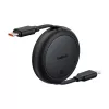 Baseus Free2Pull Mini Καλώδιο USB-C σε USB-C, 60 W, 1 m, (μαύρο)