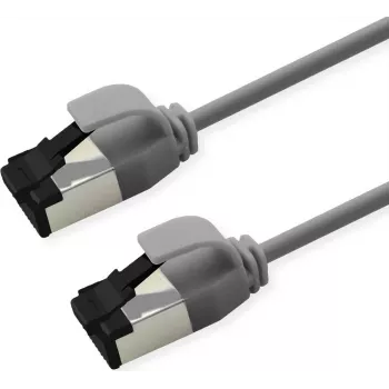 ROLINE S/FTP Patchkabel Cat.8.1, λεπτό, PoE, γκρι, 1m (21.15.3401)