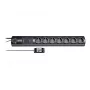 brennenstuhl Primera-Tec Comfort Switch Plus - προστασία υπέρτασης - εναλλασσόμενο ρεύμα 250 V - 3500 Watt - υποδοχές εξόδου: 7 - 2,0m - Γερμανία - μαύρο