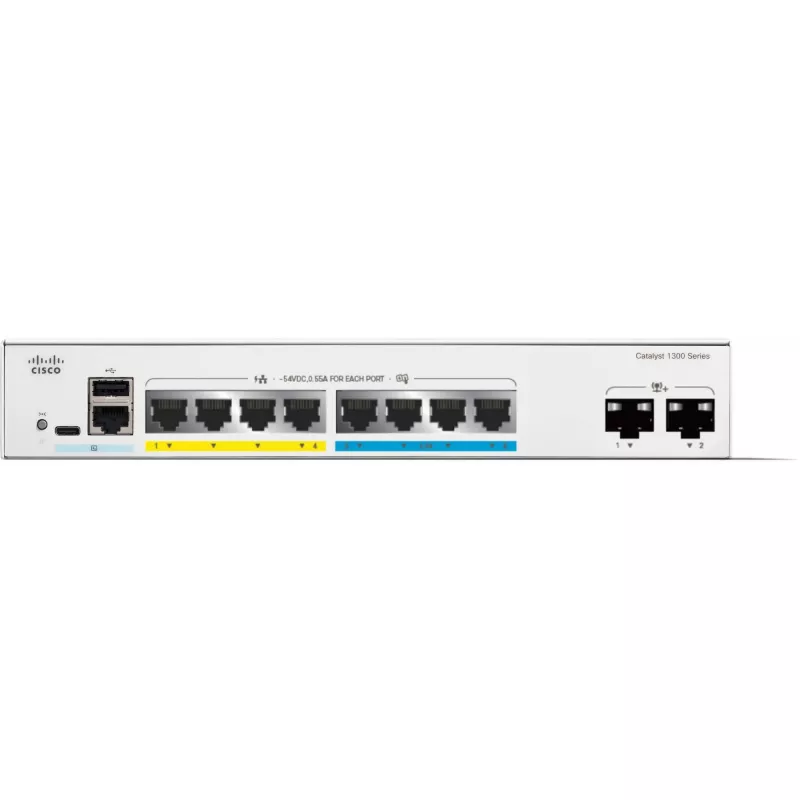 Διαχειριζόμενο switch Cisco Catalyst C1300-8MGP-2X L2/L3 Gigabit Ethernet PoE