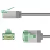Καλώδιο δικτύου Goobay 74346 RJ-45 Cat8.1 1m γκρι