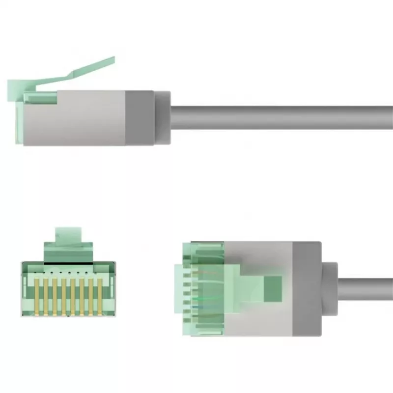Καλώδιο δικτύου Goobay 74346 RJ-45 Cat8.1 1m γκρι
