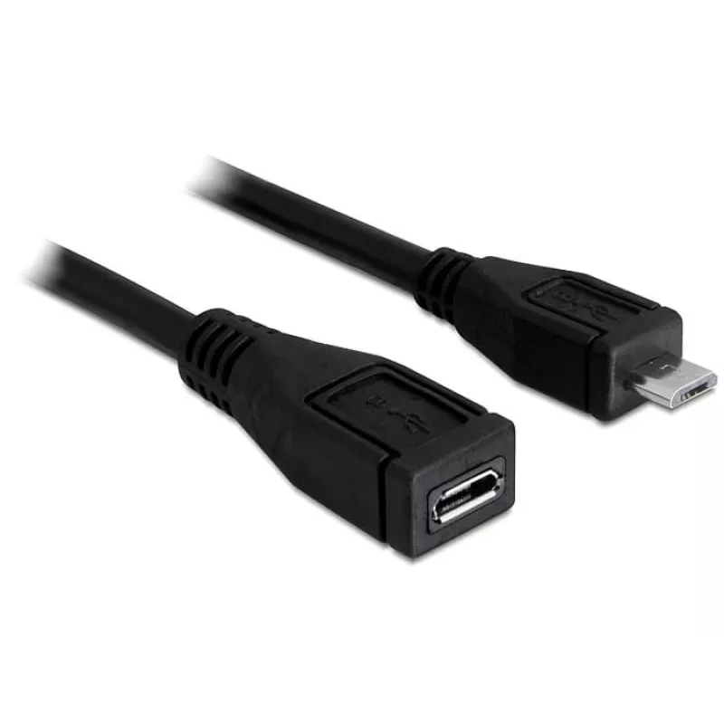 Καλώδιο USB DeLOCK 83248 USB 2.0 1m Micro-USB B μαύρο