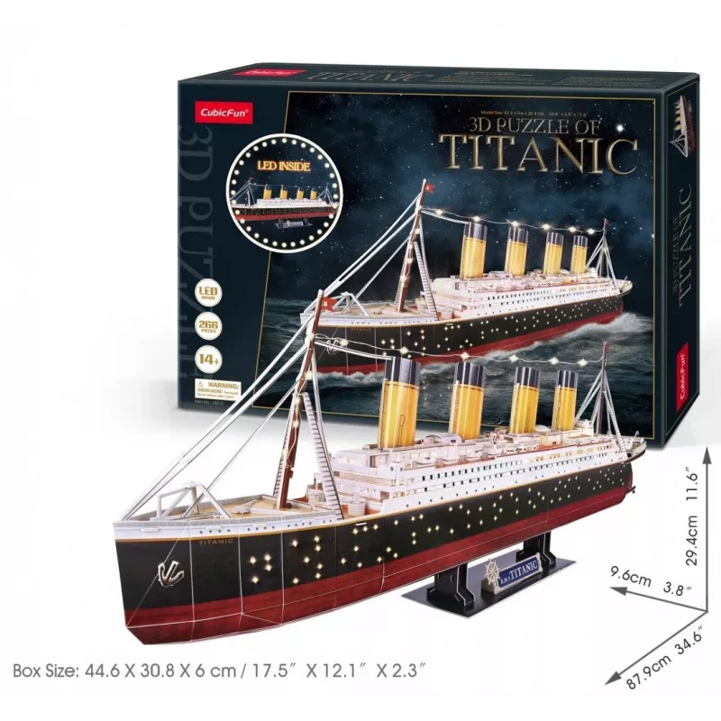 3D Παζλ CubicFun Titanic LED