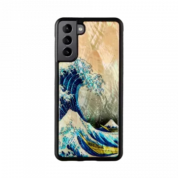 Θήκη smartphone iKins για Samsung Galaxy S21+ — προστατευτικό πίσω κάλυμμα 'great wave'