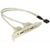 Slotbracket 1x εσωτερικό USB 5-Pin σε 2x εξωτερικά USB 2.0 DeLOCK 71000