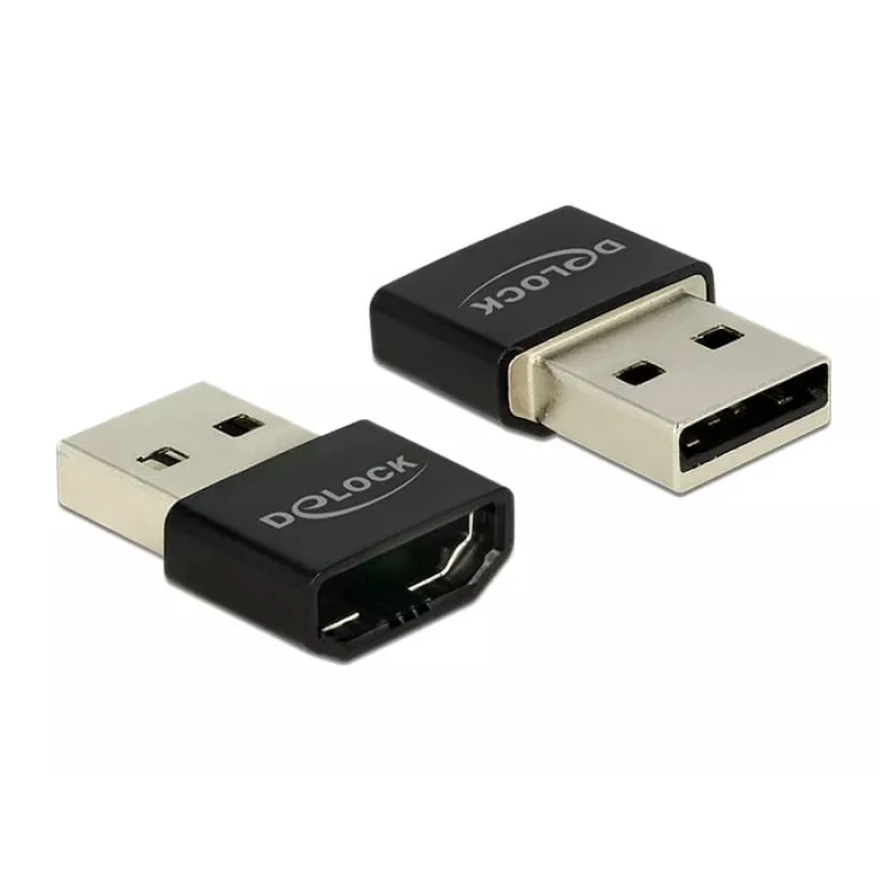 Delock MHL Adapter HDMI-A υποδοχή θηλυκή > USB Type-A βύσμα αρσενικό μαύρο