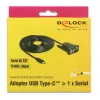 Delock 62964 Προσαρμογέας USB-C σε σειριακό DB9 RS-232, 1,8 m, μαύρο