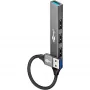Goobay USB Hub 74456 Type-A 5000 Mbit/s Ανοιχτό γκρι