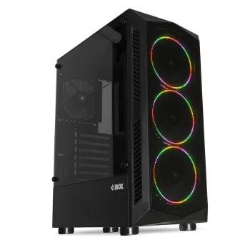 Κουτί υπολογιστή IBOX LUPUS 27 Midi Tower ATX, tempered glass, RGB, 455×200×380 mm, υποστηρίζει ATX, GPU έως 32 cm