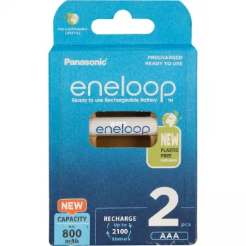 Επαναφορτιζόμενες μπαταρίες PANASONIC ENELOOP AAA 800 mAh 2 τεμ. (BK-4MCDE/2CP)