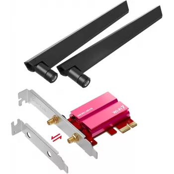 PCIe Tri-Band WiFi 7 Adapter MERCUSYS MA47BE — συνδεσιμότητα WLAN υψηλής ταχύτητας