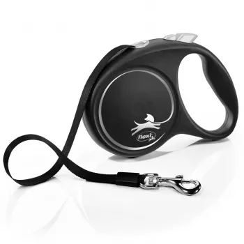 Flexi Black Design L 5 m λουρί σκύλου με μηχανισμό τυλίγματος