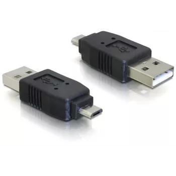 Αντάπτορας βύσμα USB Micro-B αρσενικό σε βύσμα USB 2.0 A αρσενικό DeLOCK 65036 μαύρο