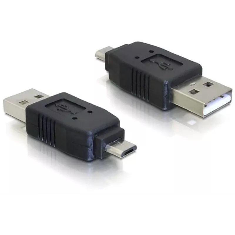 Αντάπτορας βύσμα USB Micro-B αρσενικό σε βύσμα USB 2.0 A αρσενικό DeLOCK 65036 μαύρο