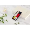 Θήκη προστασίας iKins για Samsung Galaxy S20, μαύρο σχέδιο Mondrian
