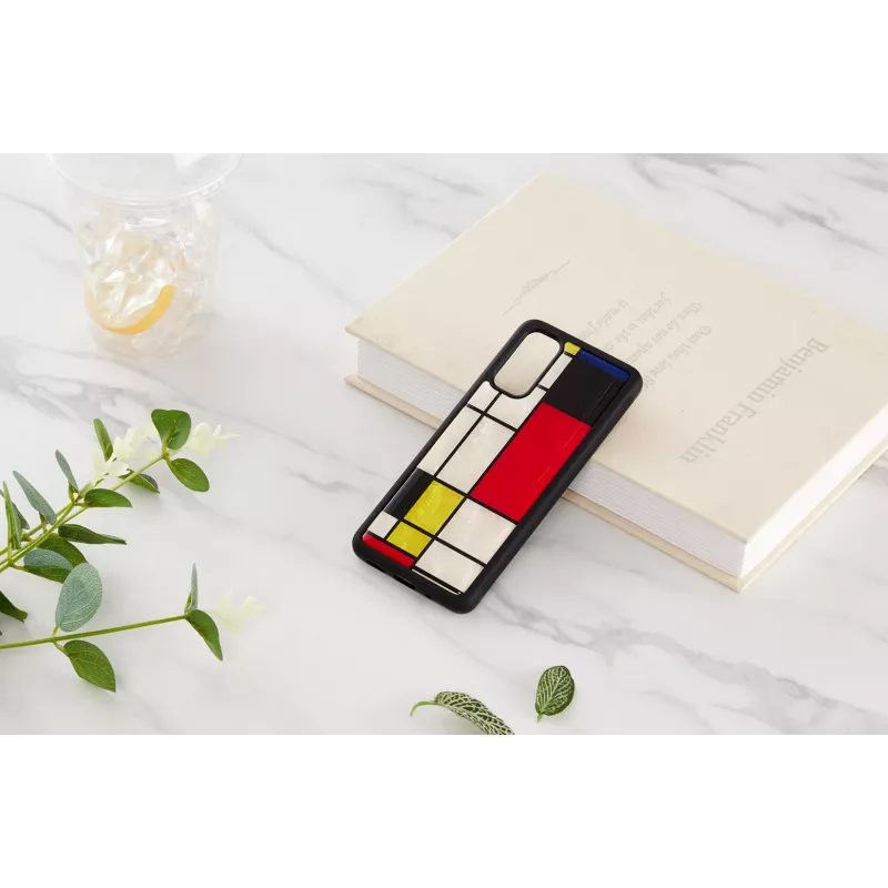 Θήκη προστασίας iKins για Samsung Galaxy S20, μαύρο σχέδιο Mondrian