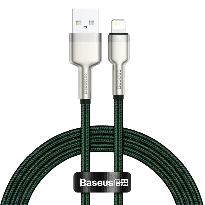 Καλώδιο USB-A σε Lightning Baseus 1 m, πράσινο