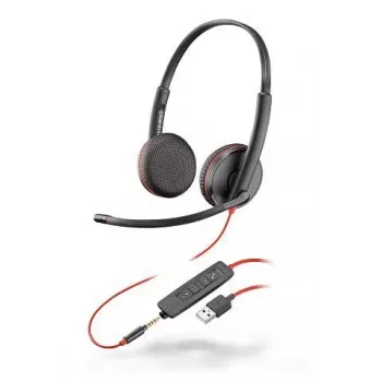 HP Poly Poly Blackwire C3225 USB - 3200 Series - Headset - On-Ear - Ενσύρματο - USB, 3,5 mm jack - Ηχομόνωση (209747-101)