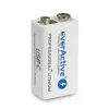 Επαναφορτιζόμενη μπαταρία everActive 6F22/9V Li-ion 550 mAh με USB TYPE C