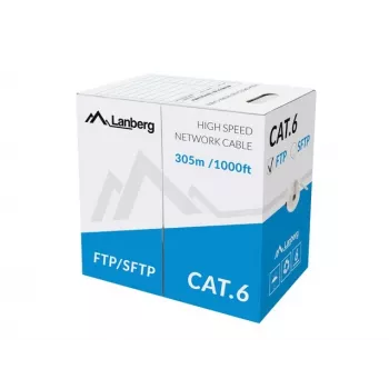 Lanberg LCS6-11CU-0305-S Καλώδιο δικτύου γκρι 305 m Cat6 SF/UTP (S-FTP)