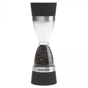 Μηχανικός μύλος αλατιού και πιπεριού Salter 7611 BKXRUP1 2 σε 1 με ρυθμιζόμενους βαθμούς άλεσης ανοξείδωτος