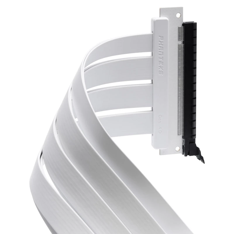PHANTEKS Καλώδιο Riser PCI-E 4.0 x16 Flat, 180 μοίρες, 30 cm - λευκό
