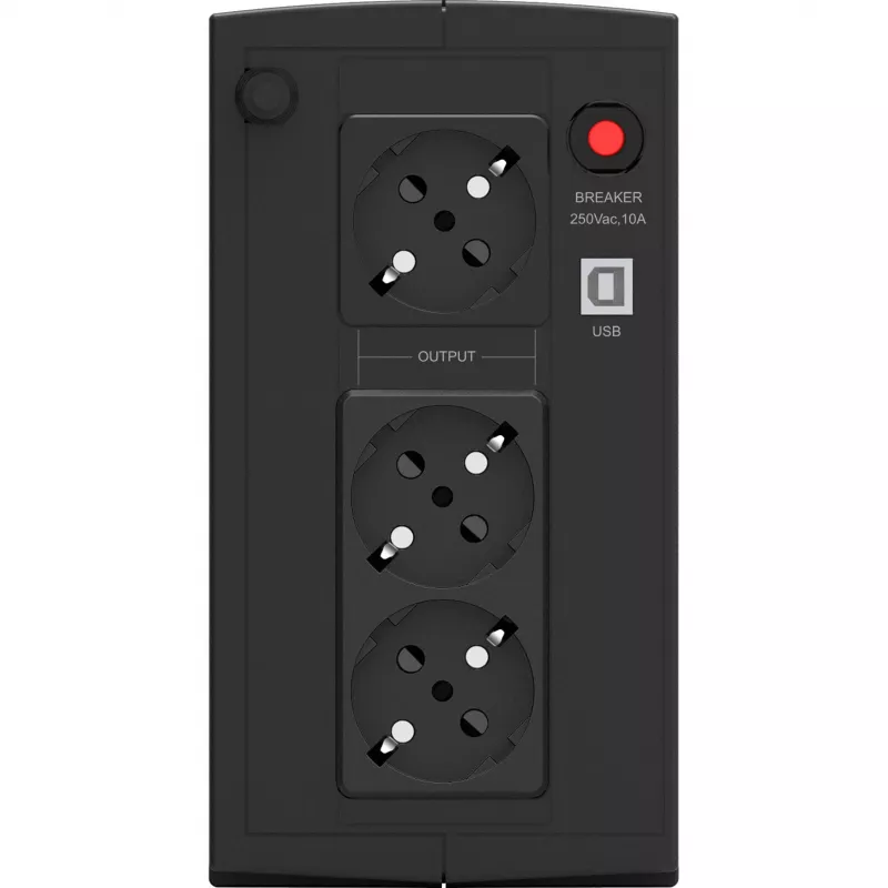 PowerWalker Basic VI 1000 SB Line-Interactive 1000VA 3AC-Outputs Tower μαύρο αδιάλειπτη παροχή ισχύος (UPS) (10121068)