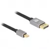 Delock - Καλώδιο DisplayPort - Mini DisplayPort (αρσενικό) σε DisplayPort (αρσενικό) - DisplayPort 1.4 - 3,0 m - Υποστηρίζει 8K 60 Hz - μαύρο, γκρι (81093)