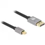 Delock - Καλώδιο DisplayPort - Mini DisplayPort (αρσενικό) σε DisplayPort (αρσενικό) - DisplayPort 1.4 - 3,0 m - Υποστηρίζει 8K 60 Hz - μαύρο, γκρι (81093)