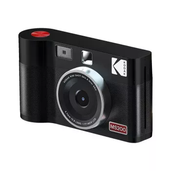 Άμεση φωτογραφική μηχανή Kodak Mini Shot 2 Era — φορητή άμεση φωτογραφική μηχανή με ενσωματωμένο εκτυπωτή, μαύρη