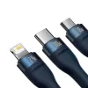 Καλώδιο USB Baseus CASS030003 1,2 m USB A USB-C/Micro-USB-A/Lightning μπλε