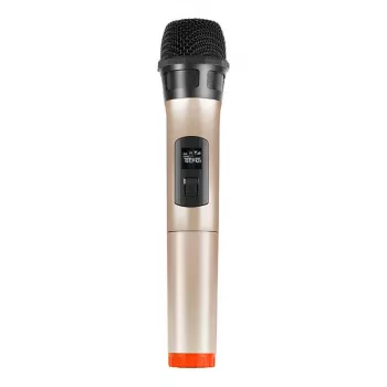 PU628J UHF Ασύρματο Δυναμικό Μικρόφωνο με Οθόνη LED (Χρυσό)