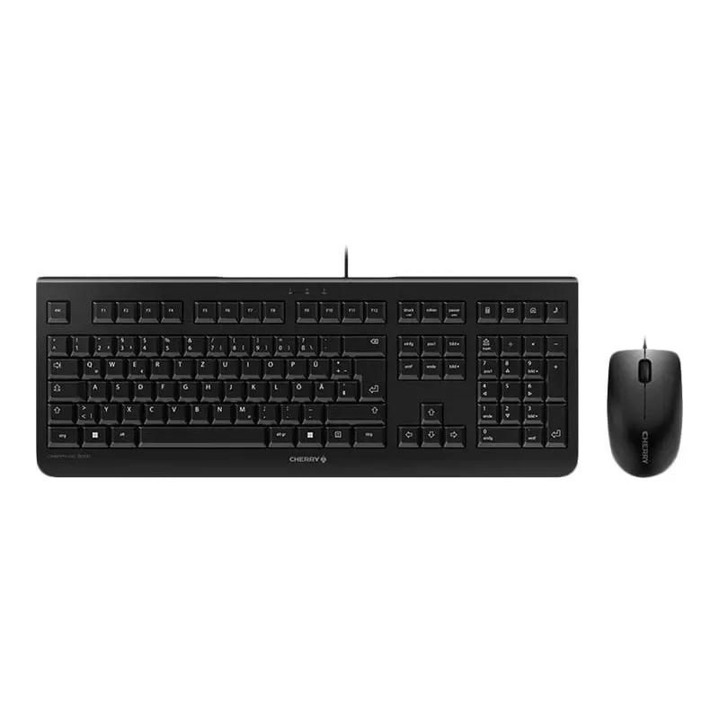 CHERRY DC 2000 πληκτρολόγιο ποντίκι περιλαμβάνεται γραφείο USB QWERTZ Γερμανικό μαύρο