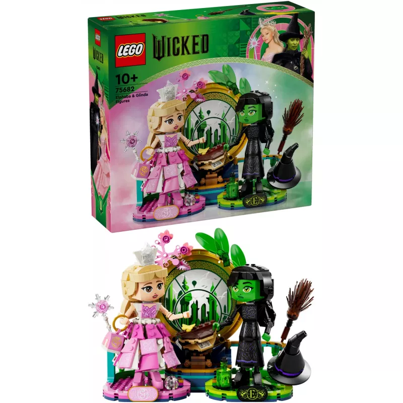 LEGO Wicked Φιγούρες Elphaba και Glinda 75682 – Σετ συλλεκτικών μίνι φιγούρων