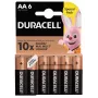 Συσκευασία μπαταριών Duracell Basic AA / LR6 — 6 τεμ. (αλκαλικές)