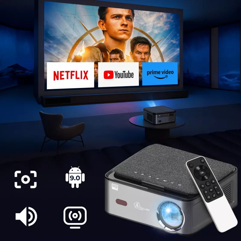 Extralink προβολέας Smart Life Vision Pro 450 ANSI, 1080p, Android 9.0