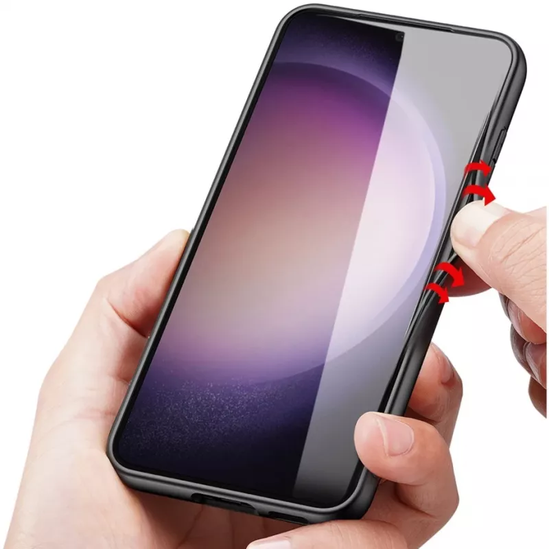 nevox StyleShell NYLO 2469 θήκη για Samsung Galaxy S25+, πολυανθρακικό/TPU/νάιλον, μαύρη