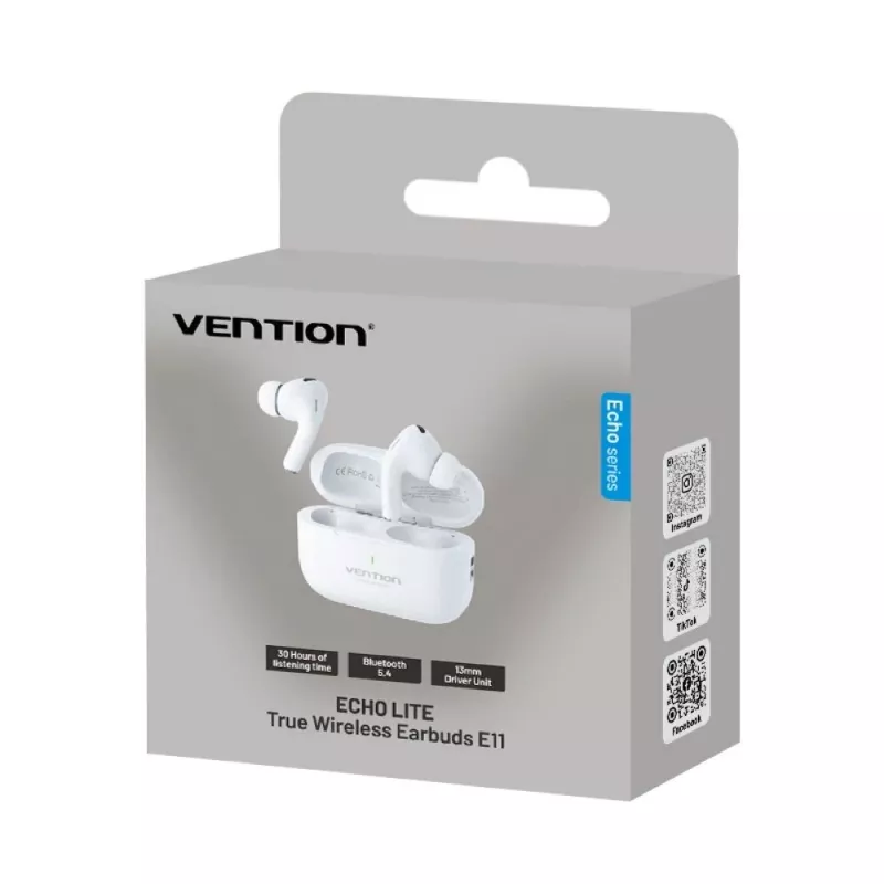 Vention Echo Lite E11 NBVW0 ακουστικά TWS ανοιχτού τύπου (open-ear), Bluetooth, USB-C, λευκά
