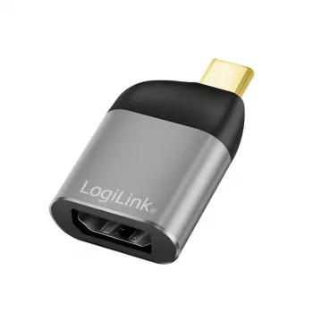 LogiLink CUA0204 προσαρμογέας USB-C σε DisplayPort μαύρο γκρι
