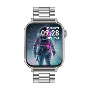 Smartwatch Colmi P80 Steel ασημί με Bluetooth και μετρητή καρδιακών παλμών