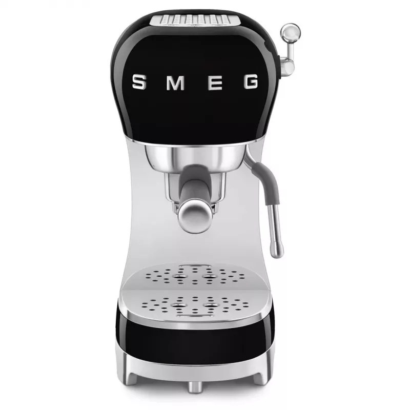 SMEG 50's Style ECF02BLEU μηχανή espresso, 15 bar, μαύρη