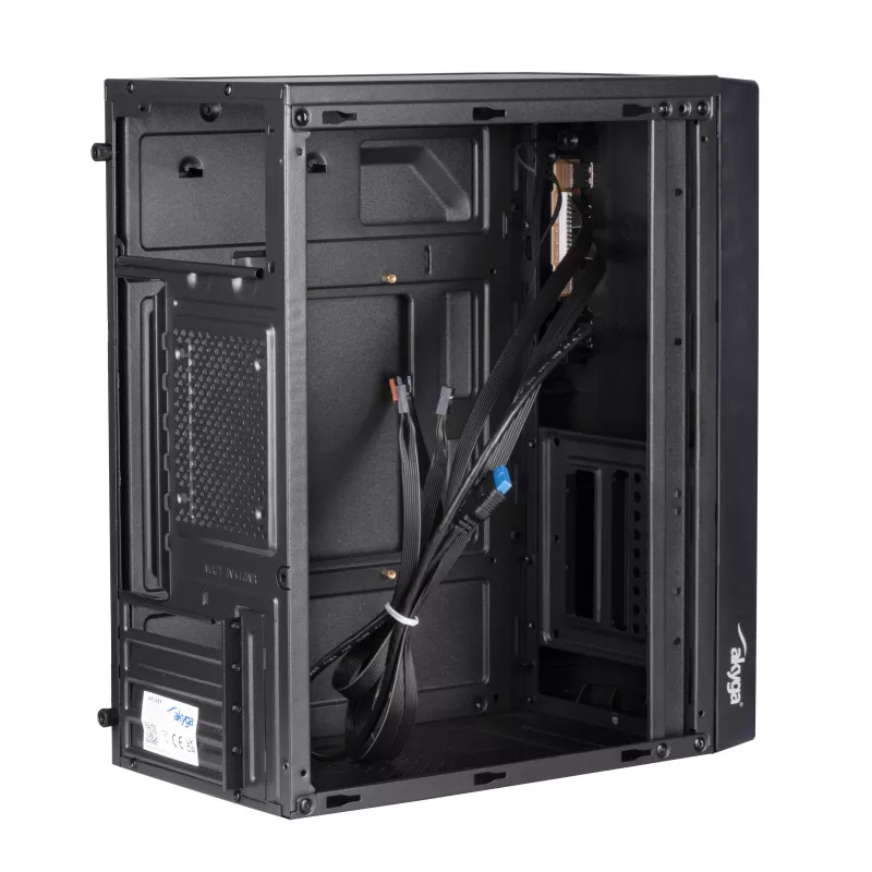 Akyga AK35BK Κουτί PC Micro-ATX, Micro ATX / Flex ATX / Mini ITX, 2x USB 2.0, χωρίς τροφοδοτικό, μαύρο
